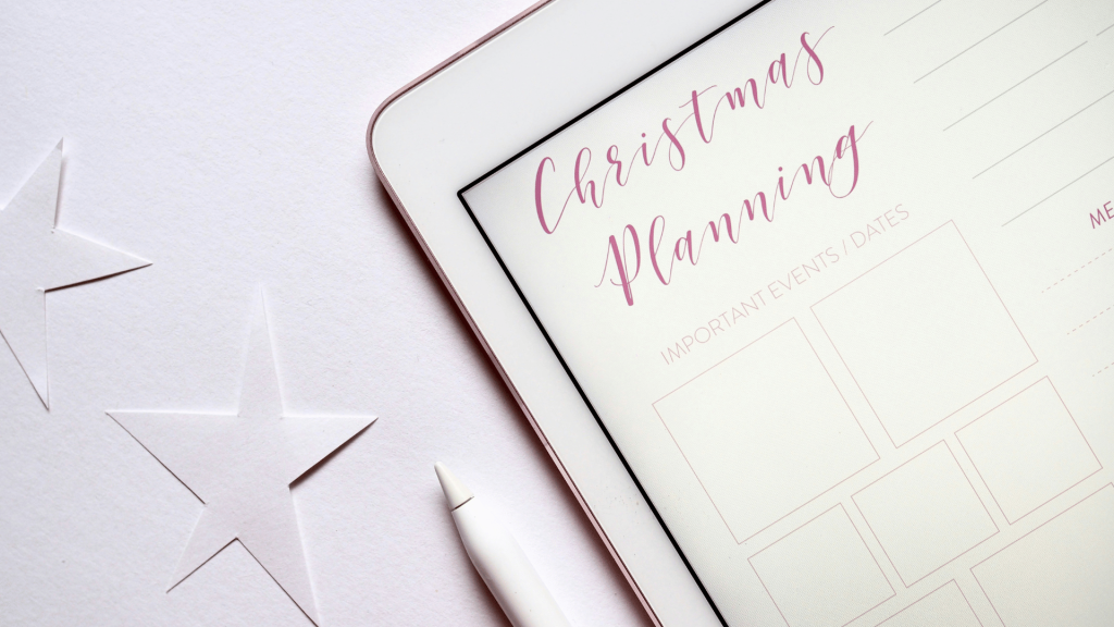 A Christmas planner
