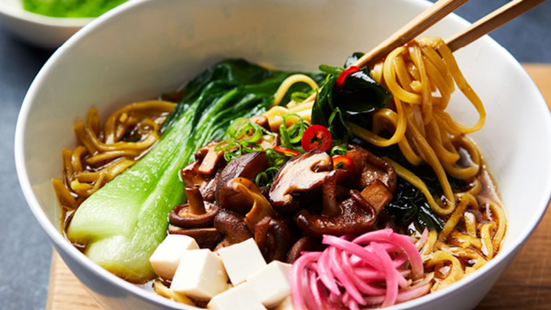 A vegan noodle dish available at Wagamama